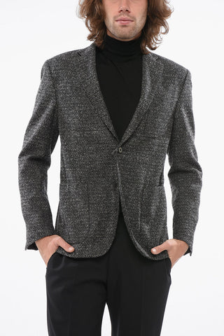 Blazer in Lana Bouclé con Tasche a Toppa 