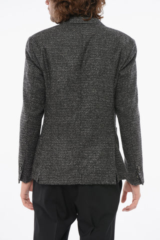 Blazer in Lana Bouclé con Tasche a Toppa 