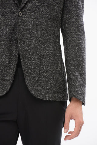 Blazer in Lana Bouclé con Tasche a Toppa 