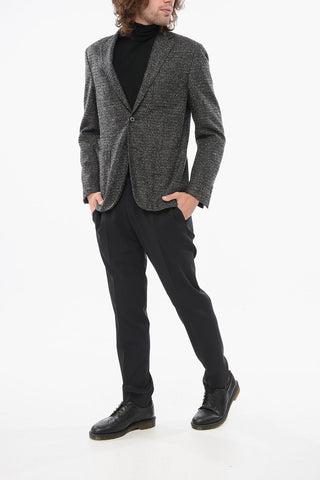 Blazer in Lana Bouclé con Tasche a Toppa 