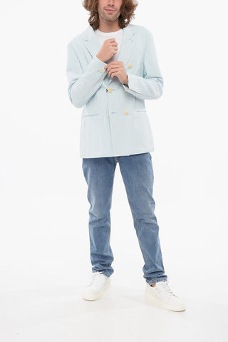 CC COLLECTION Blazer Monopetto Sfoderato Con Righe Ricamate