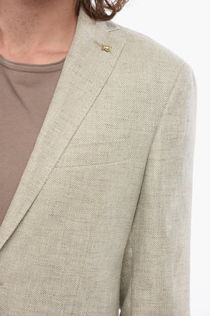 CC Collection Blazer RIGHT in Misto Lino con Textur Irregolare