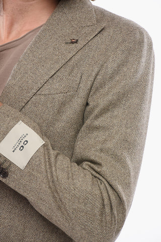 CC Collection Blazer Motivo Herringbone con Rever Lancia