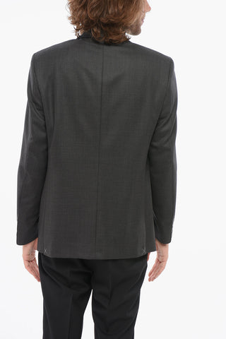 CC COLLECTION Virgin Wool Blazer With Hopsack Pattern