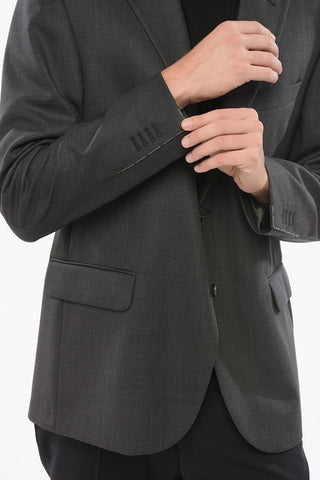 CC COLLECTION Virgin Wool Blazer With Hopsack Pattern