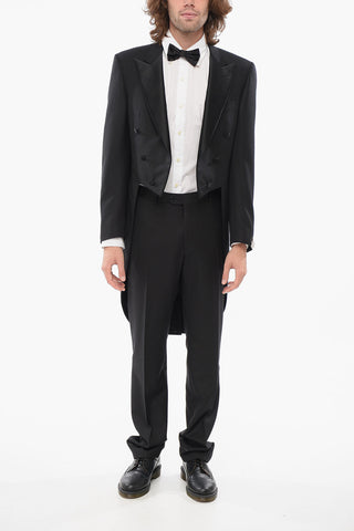 Virgin Wool Peak Lapel MANTUA Tail-Coat