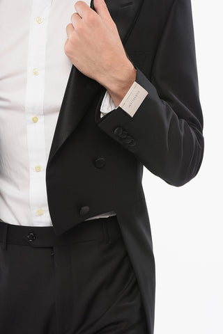 Virgin Wool Peak Lapel MANTUA Tail-Coat