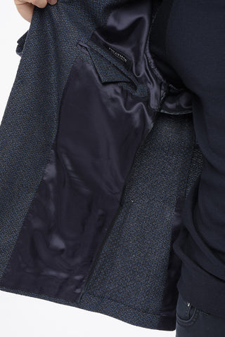 FULL-TIME Blazer Monopetto In Misto Lana