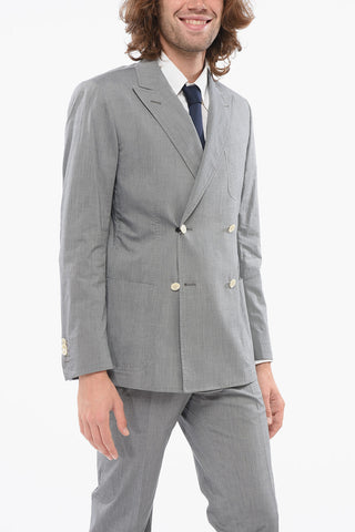 CC BROTHERS Double-breasted Suit with Peak Lapel