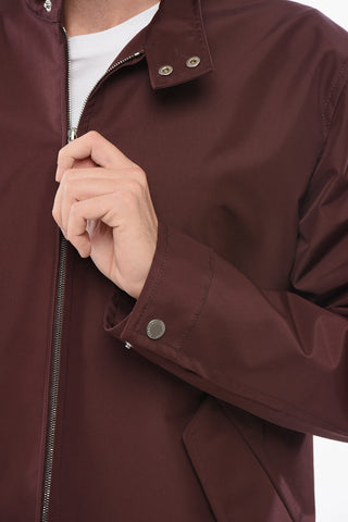 Button-down Neck Windbreaker Jacket