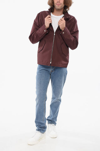 Button-down Neck Windbreaker Jacket
