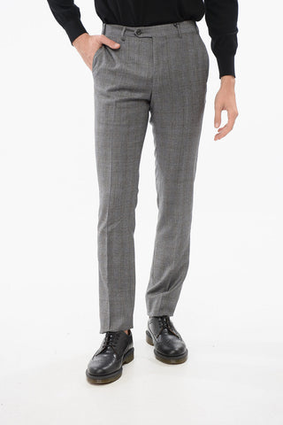 Pantaloni In Lana A Quadri