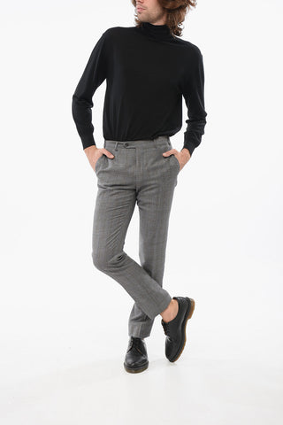 Pantaloni In Lana A Quadri