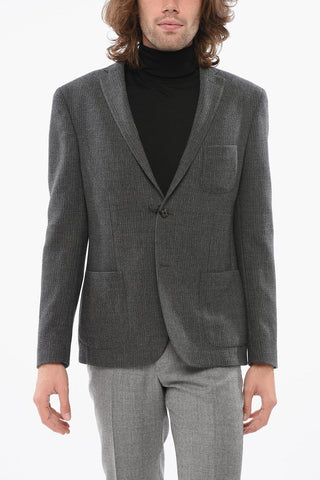CC Collection Blazer REFINED in Lana Goffrata con Taschino a Toppa