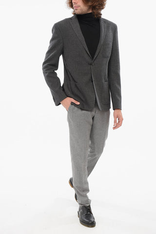 CC Collection Blazer REFINED in Lana Goffrata con Taschino a Toppa
