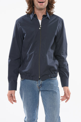 Button-down Collar Windbreaker Jacket