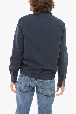 Button-down Collar Windbreaker Jacket