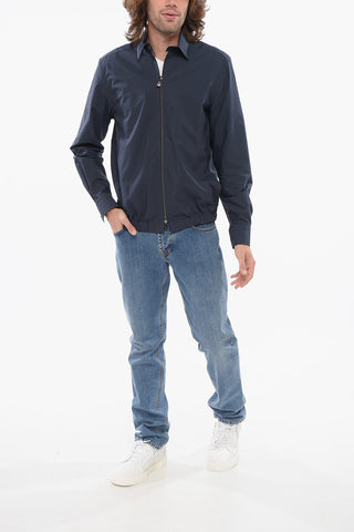 Button-down Collar Windbreaker Jacket