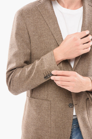 Blazer Monopetto In Misto Lana E Cashmere