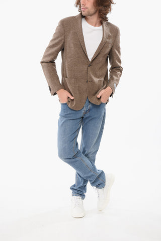 Blazer Monopetto In Misto Lana E Cashmere