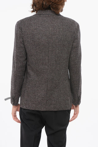 Blazer Aus Schurwolle Mit Geometrischem Muster
