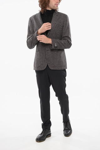 Blazer Aus Schurwolle Mit Geometrischem Muster