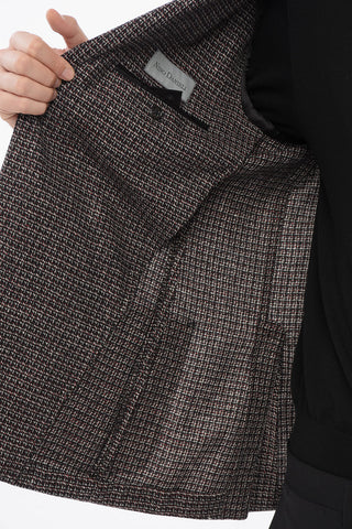 Blazer Aus Schurwolle Mit Geometrischem Muster