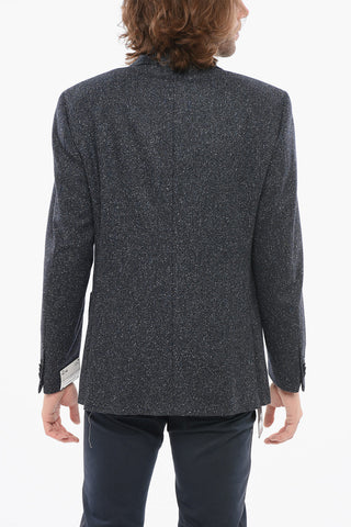 Melange-Blazer aus Schurwolle