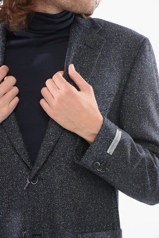 Melange-Blazer aus Schurwolle