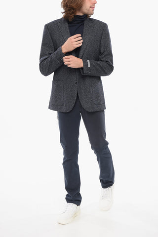 Melange-Blazer aus Schurwolle