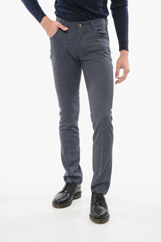 ID Wool Pants with Buttoned Closure