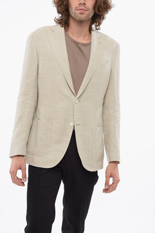 Herringbone Fabric GATE Blazer with Peak Label