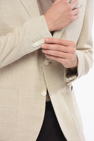 Herringbone Fabric GATE Blazer with Peak Label