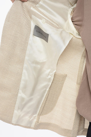 Herringbone Fabric GATE Blazer with Peak Label