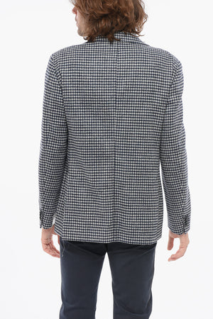 Checked Blazer with Patch Pockets