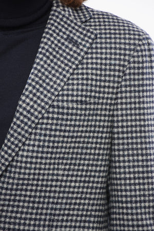 Karierter Blazer mit aufgesetzten Taschen