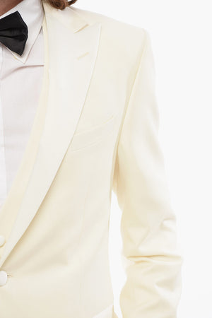 CODE 3-Piece Virgin Wool Suit with Peak Lapel