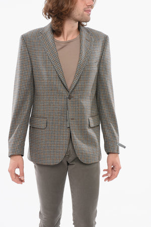 Blazer In Lana Vergine A Quadretti