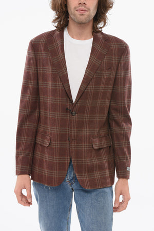 Virgin Wool Blazer with Flap Pockets