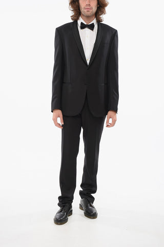 Wool CERIMONIA ACADEMY Suit with Shawl Lapel