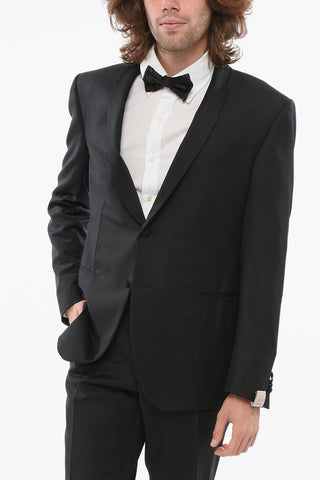 Wool CERIMONIA ACADEMY Suit with Shawl Lapel
