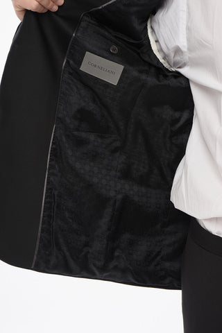 Wool CERIMONIA ACADEMY Suit with Shawl Lapel