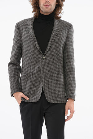 Checked Blazer with Patch Pockets