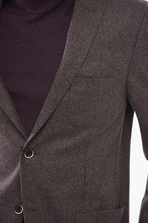 Blazer in Lana Vergine con Tasche a Toppa