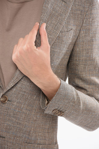 Woven Linen Semi-Lined Blazer