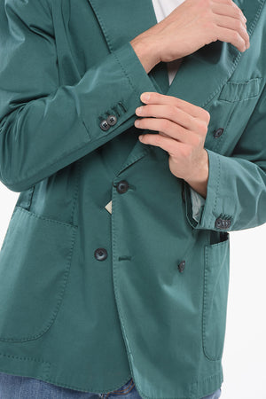 CC COLLECTION giacca doppio petto in cotone stretch uno spacco revers a lancia