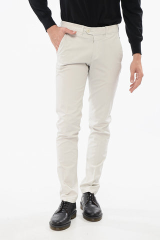 ID Stretch Cotton Chino Pants with Belt Loops