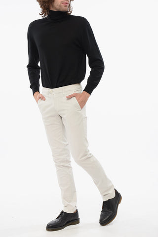 ID Stretch Cotton Chino Pants with Belt Loops