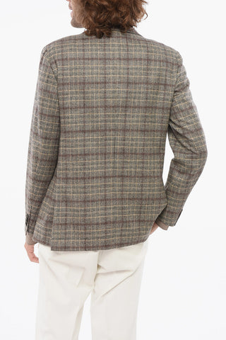 Blazer In Lana Vergine Tartan