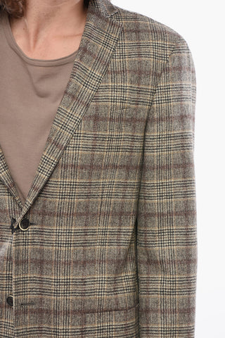 Blazer In Lana Vergine Tartan